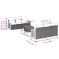 vidaXL 7-tlg. Garten-Sofagarnitur mit Kissen Schwarz Poly Rattan vidaXL 7-tlg. Garten-Sofagarnitur mit Kissen Schwarz Poly Rattan