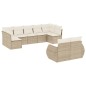 vidaXL 9-tlg. Garten-Sofagarnitur mit Kissen Beige Poly Rattan vidaXL 9-tlg. Garten-Sofagarnitur mit Kissen Beige Poly Rattan