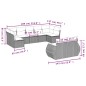 vidaXL 9-tlg. Garten-Sofagarnitur mit Kissen Beige Poly Rattan vidaXL 9-tlg. Garten-Sofagarnitur mit Kissen Beige Poly Rattan