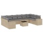 vidaXL 11-tlg. Garten-Sofagarnitur mit Kissen Beige Poly Rattan vidaXL 11-tlg. Garten-Sofagarnitur mit Kissen Beige Poly Rattan