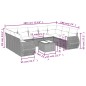 vidaXL 10-tlg. Garten-Sofagarnitur mit Kissen Beige Poly Rattan