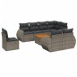 vidaXL 9-tlg. Garten-Sofagarnitur mit Kissen Grau Poly Rattan vidaXL 9-tlg. Garten-Sofagarnitur mit Kissen Grau Poly Rattan