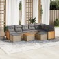 vidaXL 10-tlg. Garten-Sofagarnitur mit Kissen Beige Poly Rattan vidaXL 10-tlg. Garten-Sofagarnitur mit Kissen Beige Poly Rattan