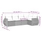 vidaXL 5-tlg. Garten-Sofagarnitur mit Kissen Schwarz Poly Rattan vidaXL 5-tlg. Garten-Sofagarnitur mit Kissen Schwarz Poly Rattan