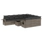 vidaXL 11-tlg. Garten-Sofagarnitur mit Kissen Grau Poly Rattan vidaXL 11-tlg. Garten-Sofagarnitur mit Kissen Grau Poly Rattan