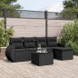 vidaXL 6-tlg. Garten-Sofagarnitur mit Kissen Schwarz Poly Rattan vidaXL 6-tlg. Garten-Sofagarnitur mit Kissen Schwarz Poly Rattan
