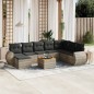 vidaXL 9-tlg. Garten-Sofagarnitur mit Kissen Grau Poly Rattan vidaXL 9-tlg. Garten-Sofagarnitur mit Kissen Grau Poly Rattan