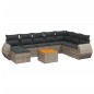 vidaXL 9-tlg. Garten-Sofagarnitur mit Kissen Grau Poly Rattan vidaXL 9-tlg. Garten-Sofagarnitur mit Kissen Grau Poly Rattan