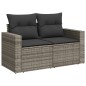 vidaXL 9-tlg. Garten-Sofagarnitur mit Kissen Grau Poly Rattan vidaXL 9-tlg. Garten-Sofagarnitur mit Kissen Grau Poly Rattan