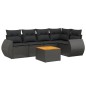 vidaXL 6-tlg. Garten-Sofagarnitur mit Kissen Schwarz Poly Rattan vidaXL 6-tlg. Garten-Sofagarnitur mit Kissen Schwarz Poly Rattan