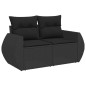 vidaXL 6-tlg. Garten-Sofagarnitur mit Kissen Schwarz Poly Rattan vidaXL 6-tlg. Garten-Sofagarnitur mit Kissen Schwarz Poly Rattan