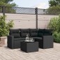 vidaXL 5-tlg. Garten-Sofagarnitur mit Kissen Schwarz Poly Rattan vidaXL 5-tlg. Garten-Sofagarnitur mit Kissen Schwarz Poly Rattan
