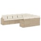 vidaXL 10-tlg. Garten-Sofagarnitur mit Kissen Beige Poly Rattan vidaXL 10-tlg. Garten-Sofagarnitur mit Kissen Beige Poly Rattan