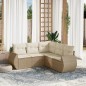 vidaXL 5-tlg. Garten-Sofagarnitur mit Kissen Beige Poly Rattan vidaXL 5-tlg. Garten-Sofagarnitur mit Kissen Beige Poly Rattan
