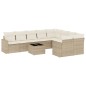 vidaXL 10-tlg. Garten-Sofagarnitur mit Kissen Beige Poly Rattan vidaXL 10-tlg. Garten-Sofagarnitur mit Kissen Beige Poly Rattan