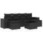 vidaXL 7-tlg. Garten-Sofagarnitur mit Kissen Schwarz Poly Rattan vidaXL 7-tlg. Garten-Sofagarnitur mit Kissen Schwarz Poly Rattan