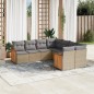 vidaXL 8-tlg. Garten-Sofagarnitur mit Kissen Beige Poly Rattan vidaXL 8-tlg. Garten-Sofagarnitur mit Kissen Beige Poly Rattan