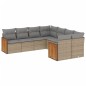 vidaXL 8-tlg. Garten-Sofagarnitur mit Kissen Beige Poly Rattan vidaXL 8-tlg. Garten-Sofagarnitur mit Kissen Beige Poly Rattan