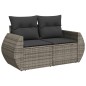vidaXL 7-tlg. Garten-Sofagarnitur mit Kissen Grau Poly Rattan vidaXL 7-tlg. Garten-Sofagarnitur mit Kissen Grau Poly Rattan