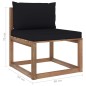 6-tlg. Garten-Lounge-Set aus Paletten mit Kissen Kiefernholz 6-tlg. Garten-Lounge-Set aus Paletten mit Kissen Kiefernholz