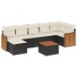 vidaXL 8-tlg. Garten-Sofagarnitur mit Kissen Schwarz Poly Rattan vidaXL 8-tlg. Garten-Sofagarnitur mit Kissen Schwarz Poly Rattan