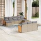 vidaXL 10-tlg. Garten-Sofagarnitur mit Kissen Beige Poly Rattan vidaXL 10-tlg. Garten-Sofagarnitur mit Kissen Beige Poly Rattan