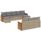 vidaXL 10-tlg. Garten-Sofagarnitur mit Kissen Beige Poly Rattan vidaXL 10-tlg. Garten-Sofagarnitur mit Kissen Beige Poly Rattan
