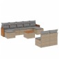 vidaXL 10-tlg. Garten-Sofagarnitur mit Kissen Beige Poly Rattan vidaXL 10-tlg. Garten-Sofagarnitur mit Kissen Beige Poly Rattan