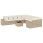 vidaXL 11-tlg. Garten-Sofagarnitur mit Kissen Beige Poly Rattan vidaXL 11-tlg. Garten-Sofagarnitur mit Kissen Beige Poly Rattan