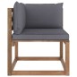 Outdoor-Ecksofa Paletten mit Kissen in Anthrazit Outdoor-Ecksofa Paletten mit Kissen in Anthrazit