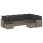 vidaXL 9-tlg. Garten-Sofagarnitur mit Kissen Grau Poly Rattan vidaXL 9-tlg. Garten-Sofagarnitur mit Kissen Grau Poly Rattan