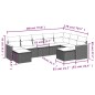 vidaXL 9-tlg. Garten-Sofagarnitur mit Kissen Grau Poly Rattan vidaXL 9-tlg. Garten-Sofagarnitur mit Kissen Grau Poly Rattan