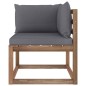 Outdoor-Ecksofa Paletten mit Kissen in Anthrazit Outdoor-Ecksofa Paletten mit Kissen in Anthrazit