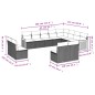 vidaXL 12-tlg. Garten-Sofagarnitur mit Kissen Grau Poly Rattan vidaXL 12-tlg. Garten-Sofagarnitur mit Kissen Grau Poly Rattan