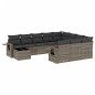 vidaXL 11-tlg. Garten-Sofagarnitur mit Kissen Grau Poly Rattan vidaXL 11-tlg. Garten-Sofagarnitur mit Kissen Grau Poly Rattan