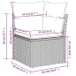 vidaXL 11-tlg. Garten-Sofagarnitur mit Kissen Grau Poly Rattan vidaXL 11-tlg. Garten-Sofagarnitur mit Kissen Grau Poly Rattan