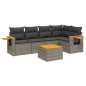 vidaXL 6-tlg. Garten-Sofagarnitur mit Kissen Grau Poly Rattan vidaXL 6-tlg. Garten-Sofagarnitur mit Kissen Grau Poly Rattan