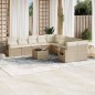 vidaXL 11-tlg. Garten-Sofagarnitur mit Kissen Beige Poly Rattan vidaXL 11-tlg. Garten-Sofagarnitur mit Kissen Beige Poly Rattan