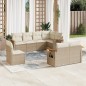 vidaXL 8-tlg. Garten-Sofagarnitur mit Kissen Beige Poly Rattan vidaXL 8-tlg. Garten-Sofagarnitur mit Kissen Beige Poly Rattan