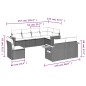 vidaXL 8-tlg. Garten-Sofagarnitur mit Kissen Beige Poly Rattan vidaXL 8-tlg. Garten-Sofagarnitur mit Kissen Beige Poly Rattan