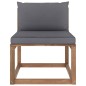 vidaXL Garten-Paletten-Mittelsofa mit Kissen Anthrazit vidaXL Garten-Paletten-Mittelsofa mit Kissen Anthrazit