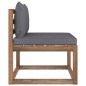 vidaXL Garten-Paletten-Mittelsofa mit Kissen Anthrazit vidaXL Garten-Paletten-Mittelsofa mit Kissen Anthrazit