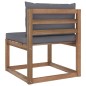 vidaXL Garten-Paletten-Mittelsofa mit Kissen Anthrazit vidaXL Garten-Paletten-Mittelsofa mit Kissen Anthrazit