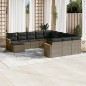 vidaXL 12-tlg. Garten-Sofagarnitur mit Kissen Grau Poly Rattan vidaXL 12-tlg. Garten-Sofagarnitur mit Kissen Grau Poly Rattan