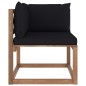 Outdoor-Ecksofa Paletten mit Kissen in Schwarz Outdoor-Ecksofa Paletten mit Kissen in Schwarz