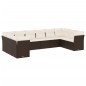 vidaXL 10-tlg. Garten-Sofagarnitur mit Kissen Braun Poly Rattan vidaXL 10-tlg. Garten-Sofagarnitur mit Kissen Braun Poly Rattan
