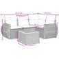 vidaXL 5-tlg. Garten-Sofagarnitur mit Kissen Schwarz Poly Rattan vidaXL 5-tlg. Garten-Sofagarnitur mit Kissen Schwarz Poly Rattan