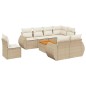 vidaXL 9-tlg. Garten-Sofagarnitur mit Kissen Beige Poly Rattan vidaXL 9-tlg. Garten-Sofagarnitur mit Kissen Beige Poly Rattan
