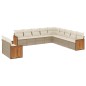 vidaXL 11-tlg. Garten-Sofagarnitur mit Kissen Beige Poly Rattan vidaXL 11-tlg. Garten-Sofagarnitur mit Kissen Beige Poly Rattan