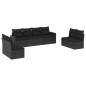 vidaXL 8-tlg. Garten-Sofagarnitur mit Kissen Schwarz Poly Rattan vidaXL 8-tlg. Garten-Sofagarnitur mit Kissen Schwarz Poly Rattan